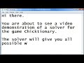 Legit Chicktionary Solver