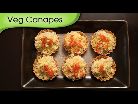 Veg Canapes | Vegetarian Quick Bite Snack Recipe | Ruchi’s Kitchen