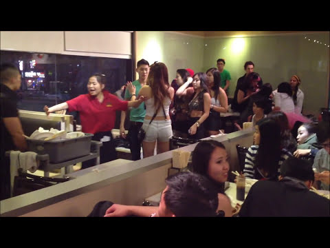 Brawl - Drunk People fighting over space at a crowded Pho restaurant downtown near Spadina/Dundas Toronto Halloween 2012 brought to you by TB Team Blackout. http://w...