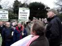 Say NO to 3rd Runway demo, Lampton Park, Hounslow. Chant: \"No Third Runway; No Mixed Mode\" (start)