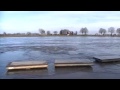 Hoogwater van de Maas in Cuijk