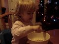 Baby Aliya taps the spoon herself now