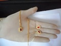 Italina Exquisite 18K RGP Necklace (Red)