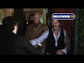 Mickey Rourke and Brett Ratner see each other at Mr Chows
