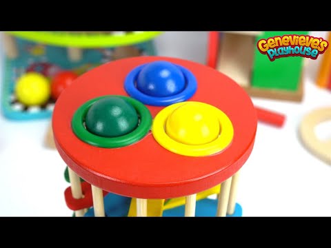 Best Toddler Learning Video for Kids: Teach Kids with Fun Preschool Toy Ball Pounding Benches!