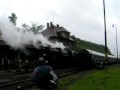 A Czech Steam Engine No. 555.0153 moving in Stara Paka, Czech Republic
