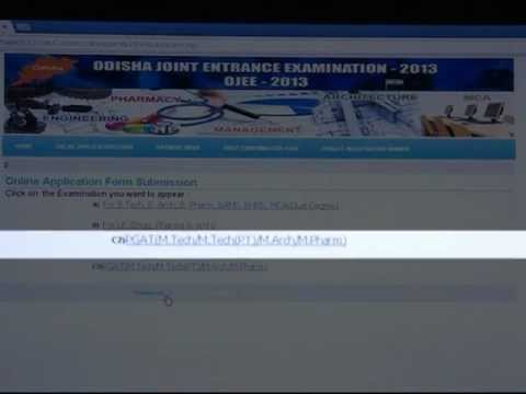 how to fill ojee application form 2013