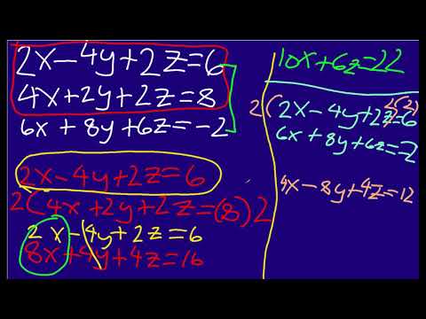 Solve A System Of Equation Three Variables With Elimination Video Solve A System Of Equation Three Variables With Elimination Video