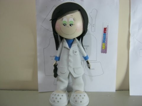 MOLDES PARA HACER UNA MUÑECA FOFUCHA CHILINDRINA EN FOAMY O GOMAEVA