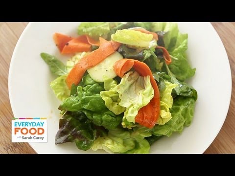 Salad - To get started, you'll combine 3 lettuce varieties (like Bibb, romaine, and red leaf) before adding thinly sliced cucumbers and carrot ribbons. Make sure you...