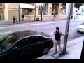 Drunk guy vs light pole