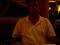 this is rob, at dinner, our first night on the cruise. as you can see, he was out for the count, i thought he was going face first into his beef barley soup. he was so drunk, he thought he ordered steak, but it was salmon. he raised the bar to a new low, i am so proud. what a drunk ass.
