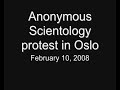 Anonymous Scientology protest in Oslo, Norway