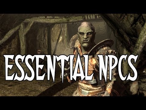 how to set npc non essential skyrim