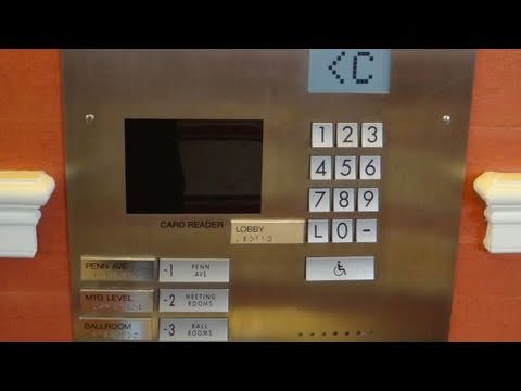 Schindler Miconic 10 Traction elevators @ JW Marriott Washington DC (destination Dispatch)