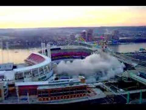 Riverfront Stadium, Home of the Cincinnati Reds, Goes Away