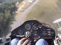 cockpit shot of glider landing