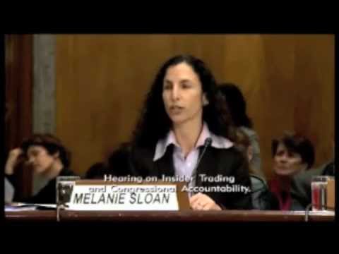 Insider Trading and Congressional Accountability - Melanie Sloan’s testimony