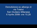 Demolizione con esplosivo ex Albergo - San Giuliano Milanese