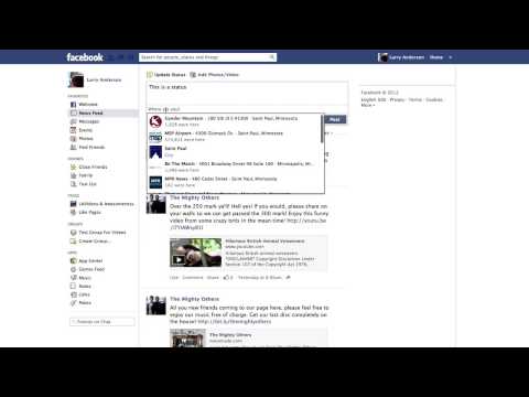 how to set location on facebook