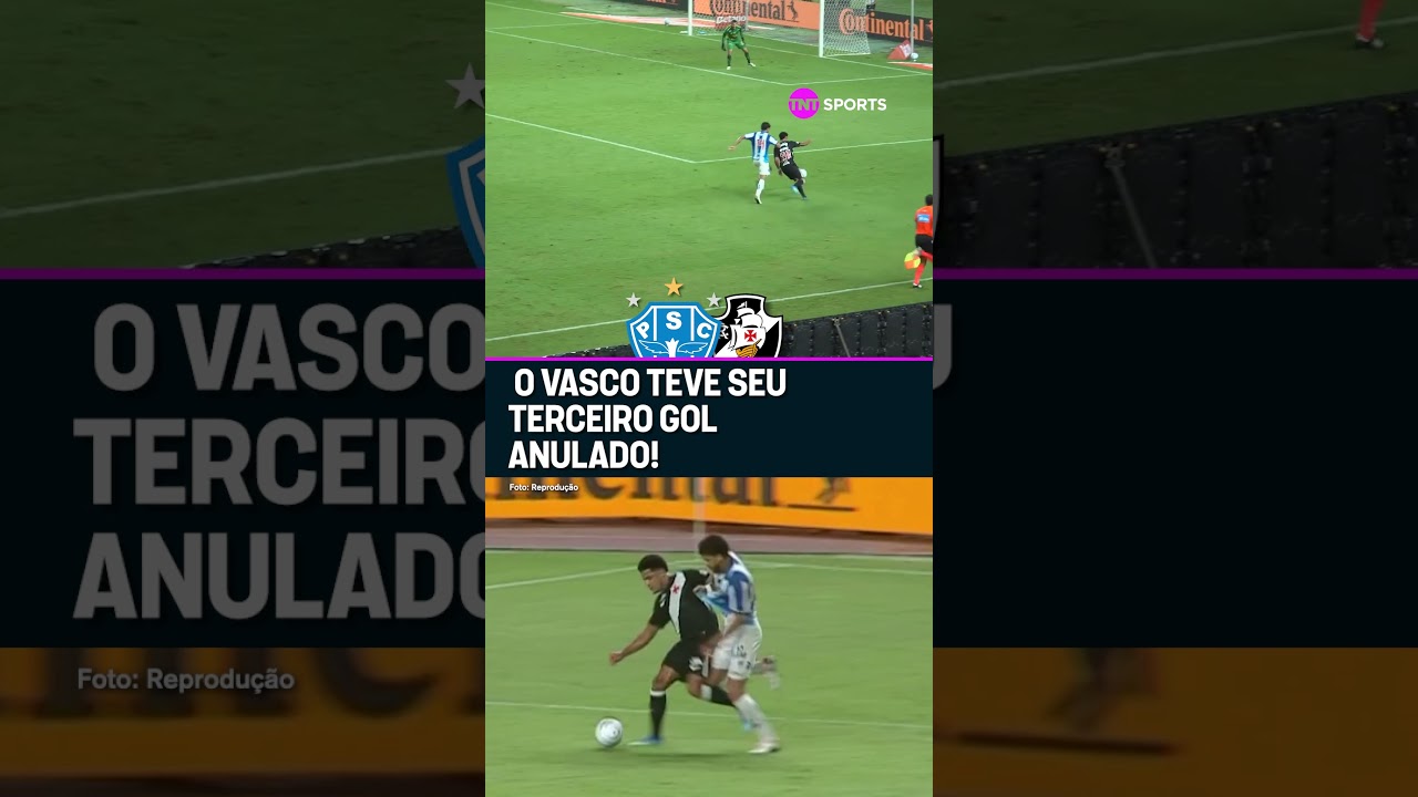 O VAR ANULOU! VASCÃO IA MATENDO 3 NO PAYSANDU, MAS O VAR CHAMOU E O ÁRBITRO ANULOU POR FALTA #shorts