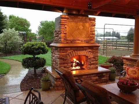 how to build outdoor fireplace