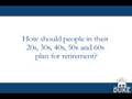 Retirement Planning in a Financial Crisis