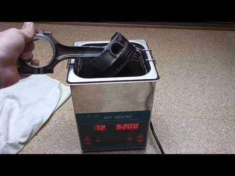 Kolben reinigen mit Ultraschallreiniger GT Sonic 2L
