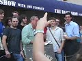 ain't-it-cool-news let the word out that terry gilliam was going to drop by the daily show audience line to get the word out about his new movie, 
