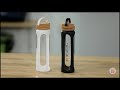 25 oz Glass Bottle with Bamboo Lid (Video)
