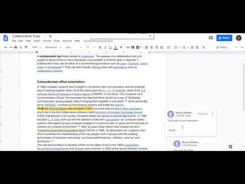 Google Docs – Collaboration tools