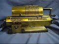 Awesome Retro Golden Odhner Mechanical Calculator Antique