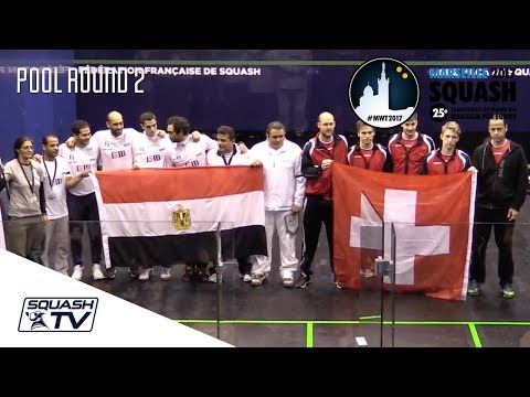 Squash: Egypt v Switzerland - Men's World Team Champs 2017 - Pool Rd 2