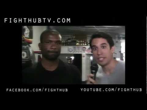 Mayorga vs Thomas backstage at the open workout