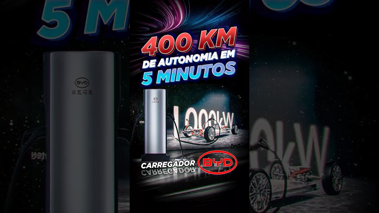 400 KM em 5 MINUTOS!!! É o que ENTREGA esse CARREGADOR de 1.000 kW da BYD