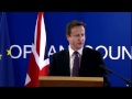 David Cameron press conference, Brussels, December 2011