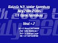highlights from the first round of the 2006 us open speedway championship series held in batavia ny on 7/28/06. this first clip has 5 heats in all. look for the second clip with a further 6 heats.