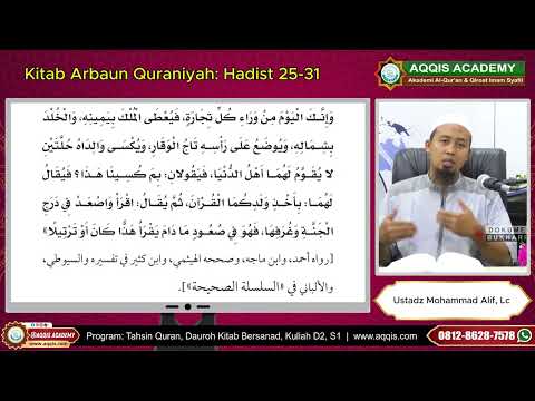 Kitab Arbaun Quraniyah Hadist 25-31