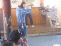 Three saucy dancers shakin their tail feathers at the ramona flea market...yehaw!