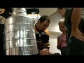 Shane Hnidy in Neepawa with the Stanley Cup