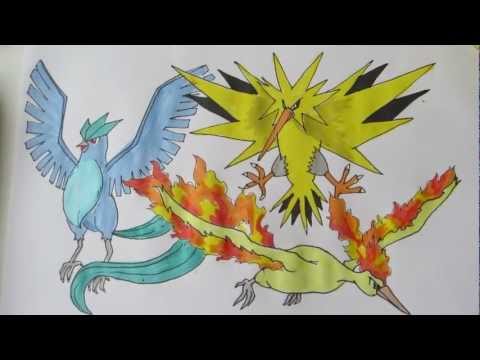 how to draw zapdos