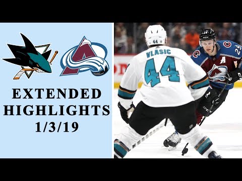 Video: San Jose Sharks vs. Colorado Avalanche | EXTENDED HIGHLIGHTS | 1/3/19 | NBC Sports