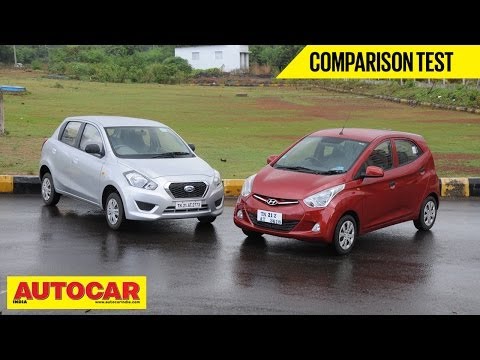 Hyundai Eon 1.0 vs Datsun Go | Comparison Test | Autocar India Hyundai Eon 1.0 vs Datsun Go | Comparison Test | Autocar India