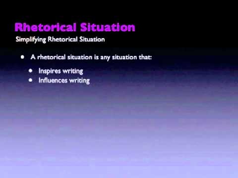 how to define a rhetorical situation