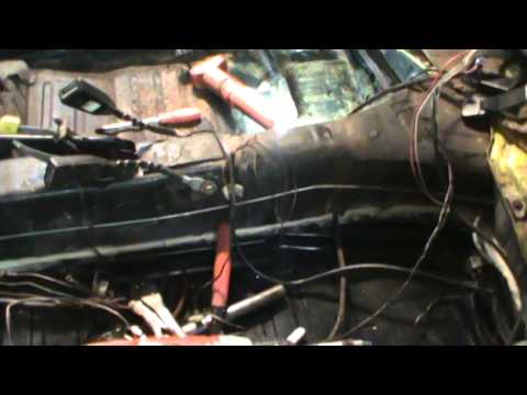 vw bug floor pan replacement with the body on pt 4