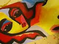 3) Creating a Painting of Abstract Nude on Canvas 3) Creating a Painting of Abstract Nude on Canvas