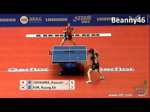 ishikawa - Kasumi Ishikawa (Japan) vs Kim Kyung Ah (South Korea) LIEBHERR 2012 World Team Table Tennis Championships,25 Mar 2012 - 01 Apr 2012, Dortmund, GER Women's Te...
