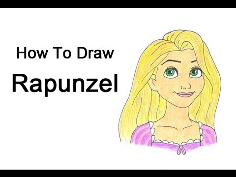 how to draw rapunzel
