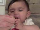 Eliya Fay Dev eating cereal with mommy Eliya Fay Dev eating cereal with mommy