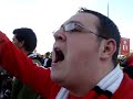 Manchester United vs Arsenal - Outside Old Trafford Man U Fans and Arsenal Fans Singing!